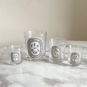 Diptyque empty candle jars x4